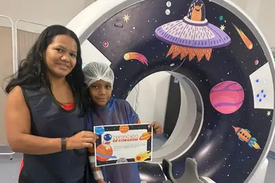 Policlínica de Santarém transforma exame de tomografia em 'viagem espacial'
